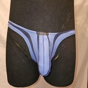 Blue Sheer Gregg Homme Men's Mystery Thong - Medium